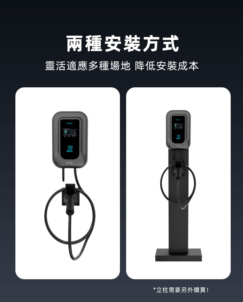 European Standard Charging Station Type2 for Home Use, 7Kw Smart Commercial Cross-Border Wall-Mounted Charging Station for New Energy Vehicles
