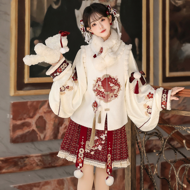 2026 Yimengge Original Cloud-Treading Snow-Reflecting Hanfu Women's New Chinese Style Chinese Elements Set 9848 2026 Yimengge Original Cloud-Treading Snow-Reflecting Hanfu Women's New Chinese Style Chinese Elements Set 9848