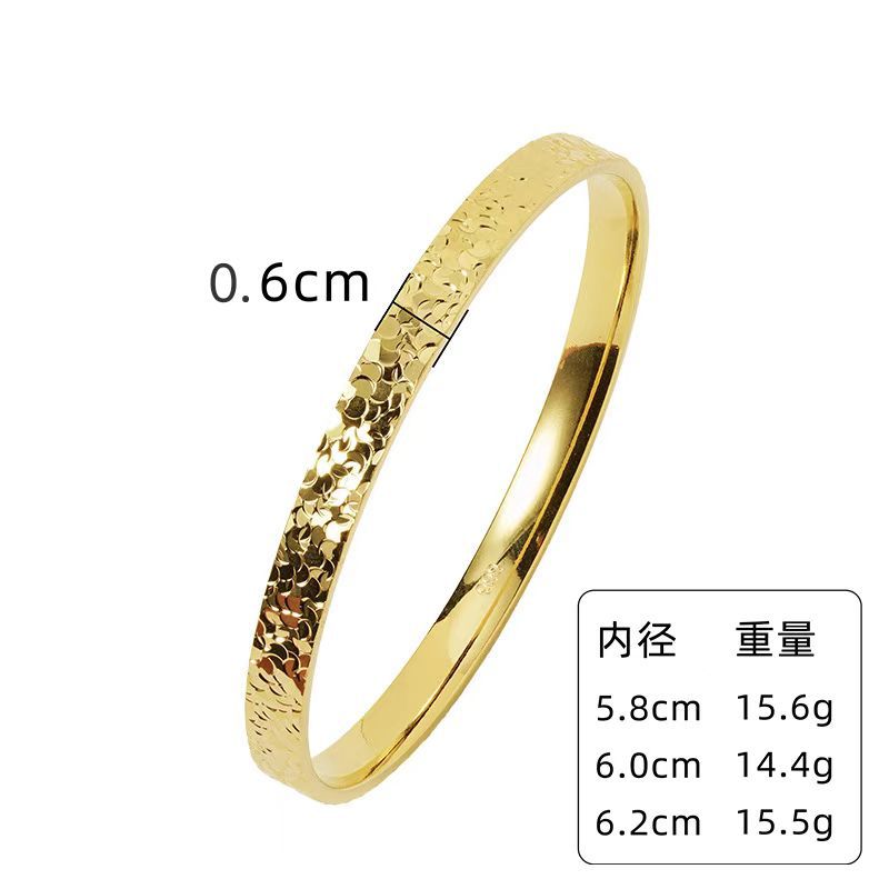 No se desvanece durante mucho tiempo, brazalete de hielo roto, sentido avanzado para damas, brazalete de oro de arena vietnamita, simulación de latón, joyería explosiva en vivo