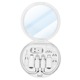 White high-gloss shell mirror style
