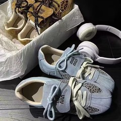 小众设计感豹纹德训鞋女2025新款秋季百搭休闲批发运动鞋阿甘板鞋