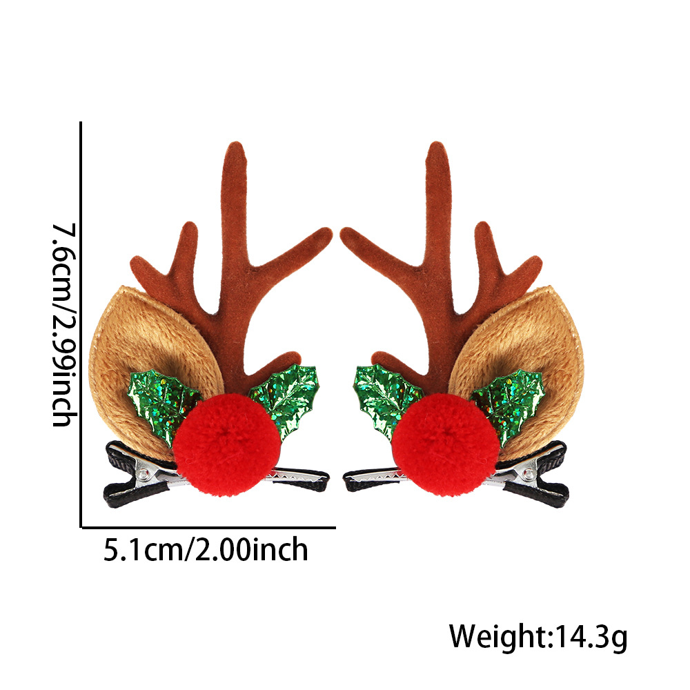 Cruzar la frontera Nueva horquilla de Navidad decoración del Partido de regalo de Navidad corbata de pico de pato clip arco campana clip