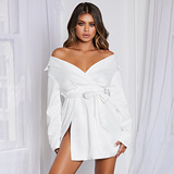 (Трансграничная торговля), ретро короткое платье, европейский стиль, по фигуре