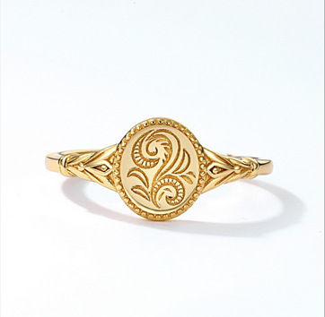 Simple Style Oval Flower Alloy Wholesale Rings display picture 1