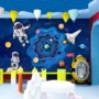3d立体儿童太空太阳系墙布