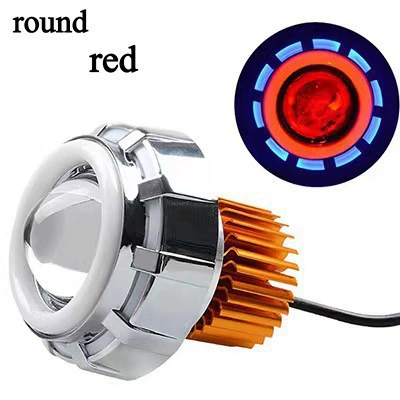 Electric Vehicle, Tricycle, Motorcycle Led Ön faralar - round-big-blue-small-red