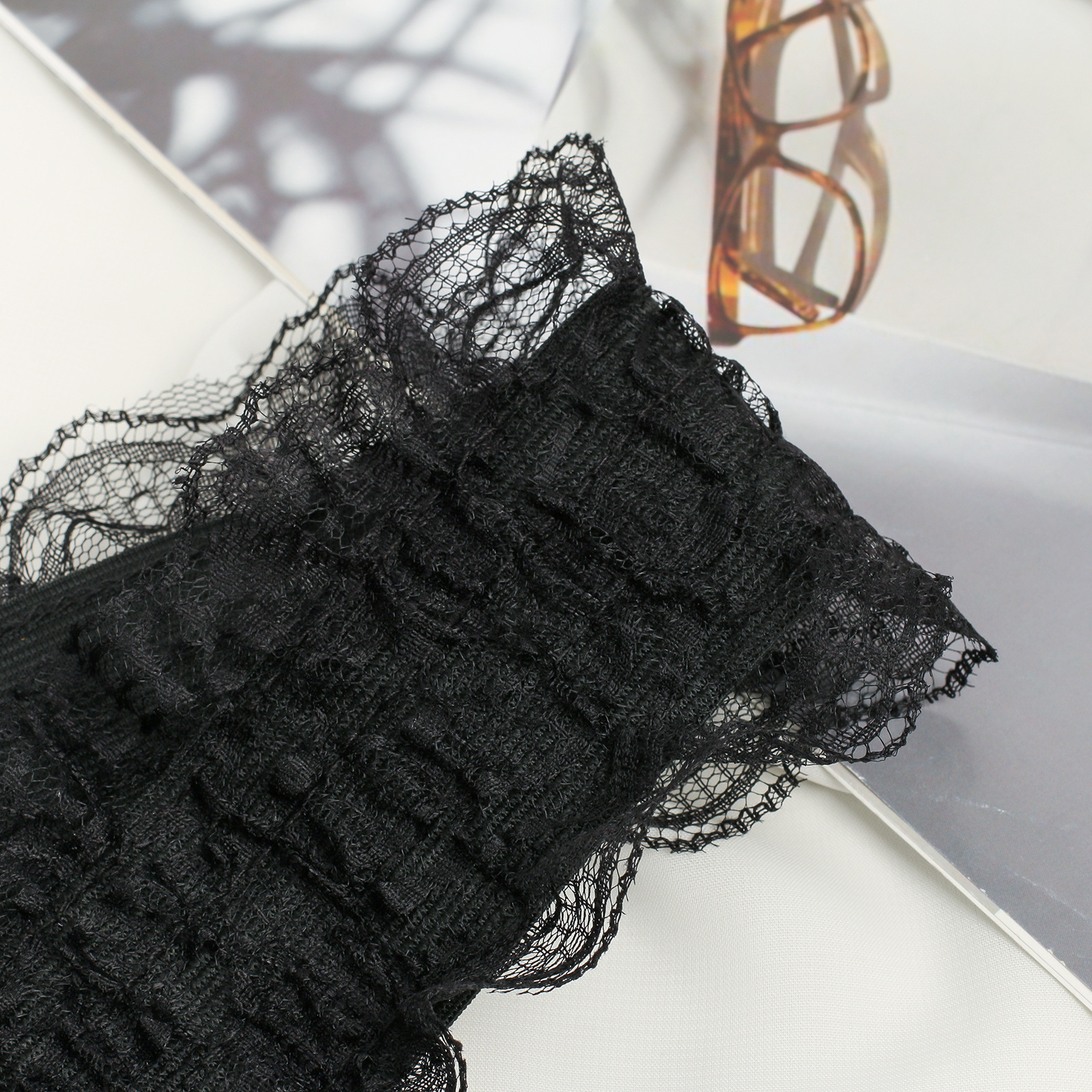 Elastic Lace Waistband, Women's Decorative Dress with Lace Lace Lace Waist Decoration, European and American Sweet and Versatile Waist Cover_voghion.com
