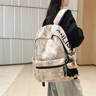 American Retro Schoolbag Female Junior High School Fashion Brand Backpack 2025 New Large Capacity College Student Computer Backpack for Men