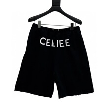 赛家CEL家高版本C家大LOGO字母印花短裤男女款百搭裤衩潮牌松紧裤