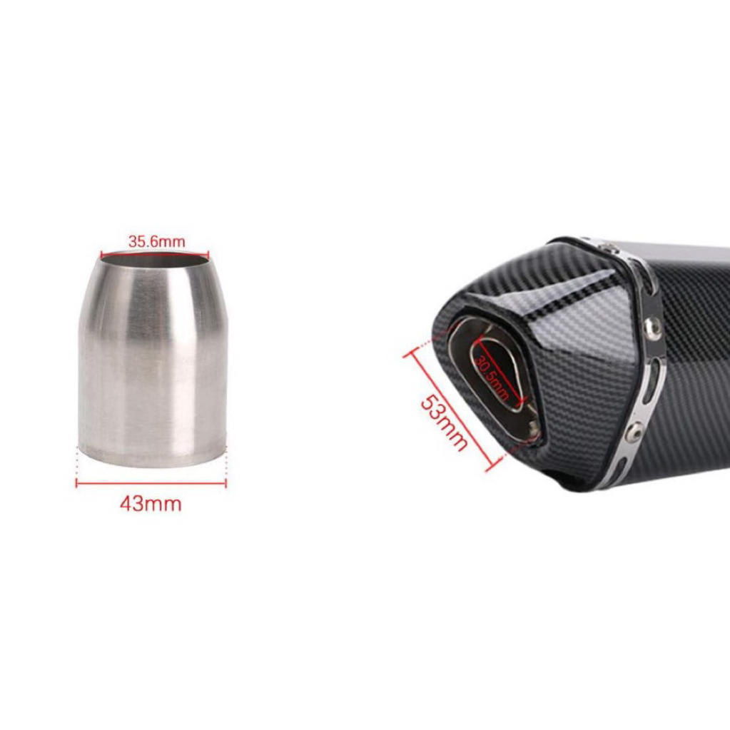 Motorcycle modified exhaust pipe for Kawasaki sportbike, full imitation large hexagonal exhaust, Scorpio stainless steel dual half blue large hexagonal