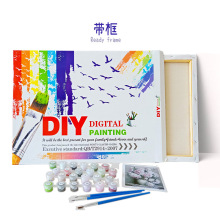 儿童数字油画创意卡通绘画图案益智油画涂画儿童手工数学油画批发