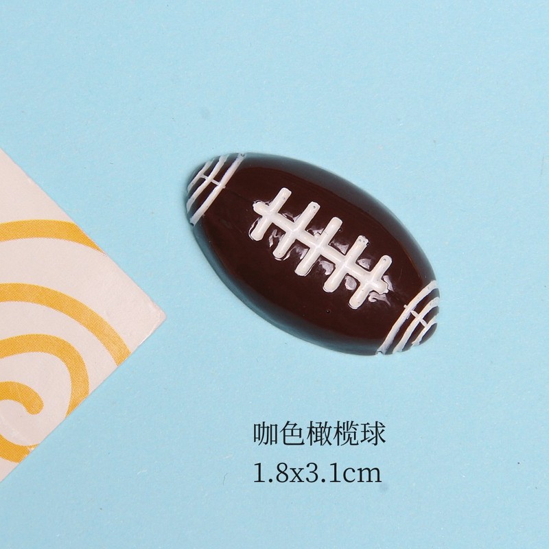 大きいサイズの樹脂のスポーツのボール類の平底はサッカーのバスケットボールの樹脂の部品のdiyの創意のアクセサリのピアスの部品を貼ります。|undefined
