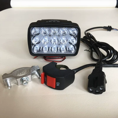 no wiring required, Motorcycle headlights, headlights - high-brightness-15-bead-premium-model-switch-plug-buckle