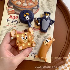 クリエイティブトムとジェリー冷蔵庫マグネットインスタイルかわいい漫画アニメーション 3D 立体装飾トムジェリー磁気ステッカー