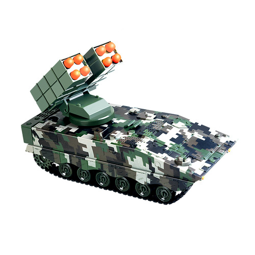 Cross-border hot selling 11-channel remote control missile vehicle rocket launcher versus soft bomb military electric armored vehicle tank toy vehicle