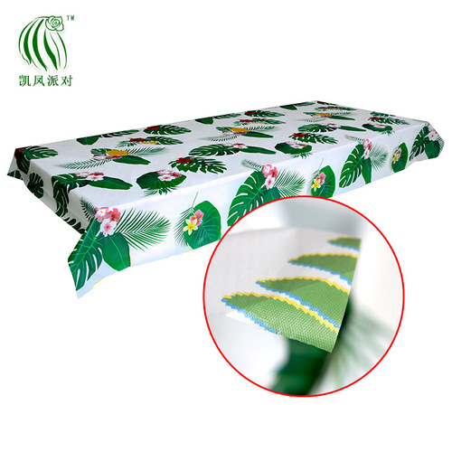 Kai Feng Party Thanksgiving Banquet Tablecloth Summer Beach Tropical Palm Leaf Child Birthday Party Supplies