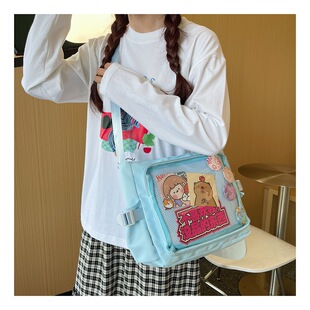 New Single-Shoulder Casual Japanese-Style Transparent Student Messenger Bag Versatile Casual Single-Shoulder Crossbody Bag