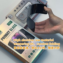 適用蘋果16鋼化膜iPhone15防偷窺14防指紋13全屏12人頭猩玻璃貼膜