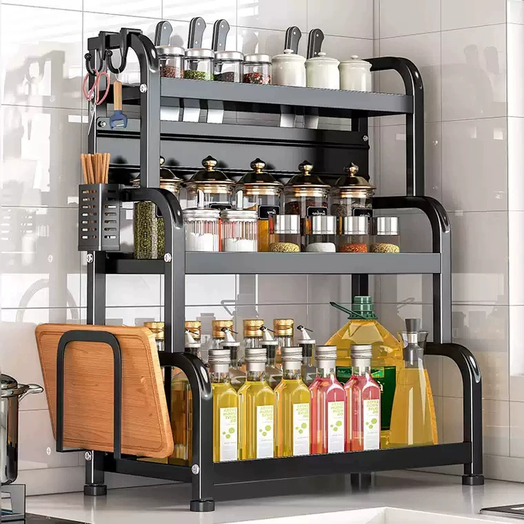 Spice Rack Shelf Rack Storage Box Countertop Kitchen from Yomiego