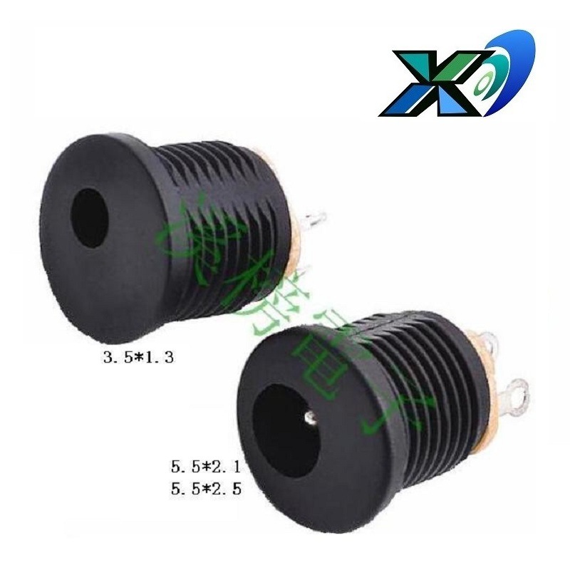 大电流DC母座圆形3A6A  大功率DC插座立式3A  大电流功率DC插口3A