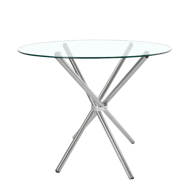 Mesa de comedor de vidrio temperado personalizada mesa de comedor de vidrio temperado lujoso mesa de negociación de alta calidad mesa de comedor casera silla