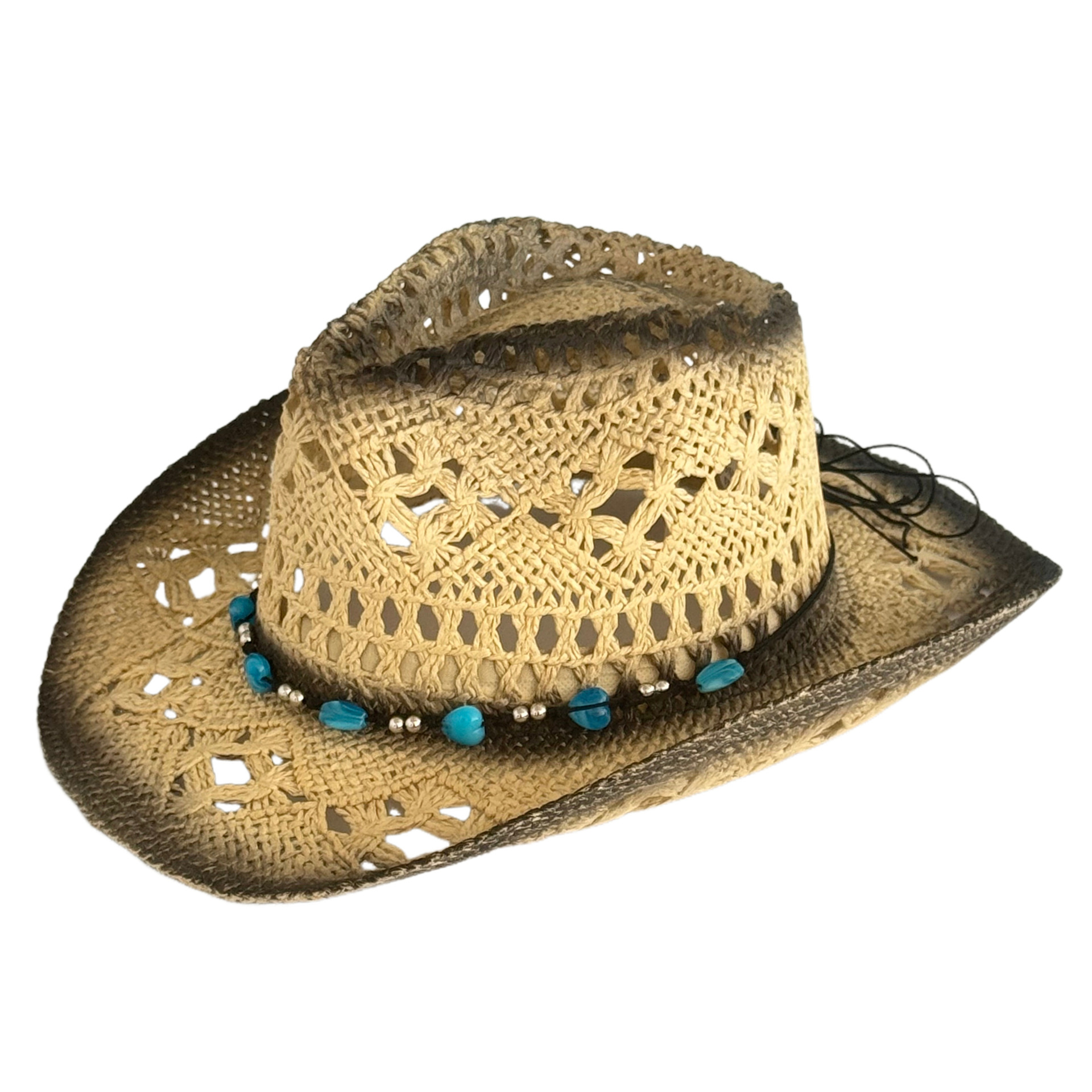 Vintage Straw Cowboy Hat For Beach Holidays And Summer Vacation_voghion.com