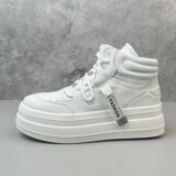 Высокая универсальная демисезонная белая обувь на платформе, высокие кроссовки, тренд сезона