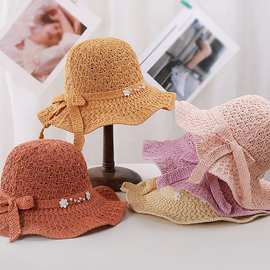 韩式夏季新款波浪纹针织帽镂空透气遮阳帽户外出行帽子批发