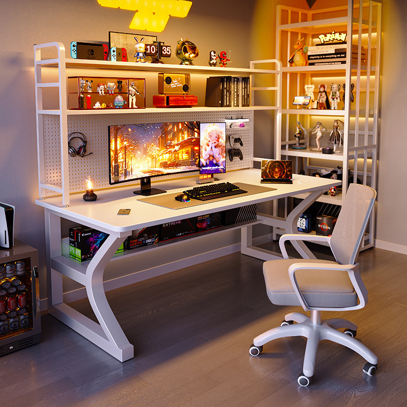Desktop Computer Desk Home White E-sports Table Student Bedroom Desk Study Table Simple Desk Workbench