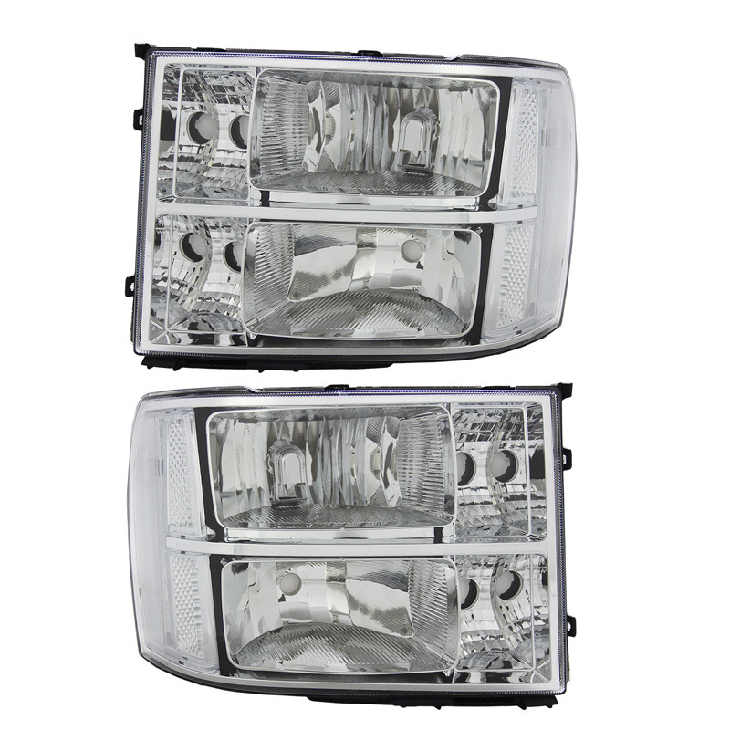 Aplicable a GMC07-13 Sierra faro estándar de los Estados Unidos modelo de halógeno de semieconjuntamiento chapado con reflector transparente
