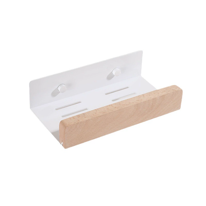 Spice Rack Wall-mounted Storage Rack Solid Wood No-drill from Yomiego