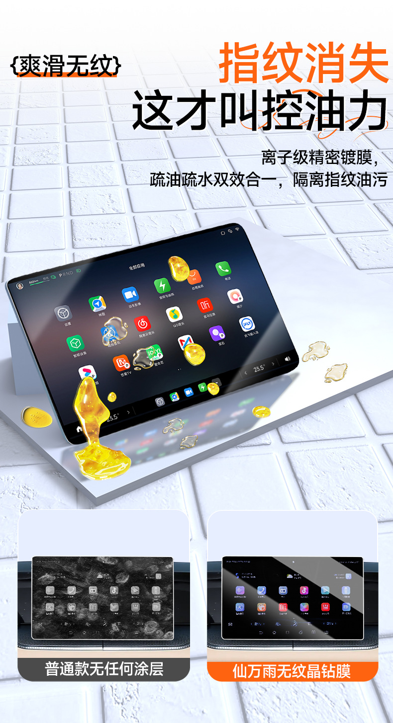 2026 Byd Song Pro Central Control Display Screen Tempered Film Interior Protective Film Decorative Special Product