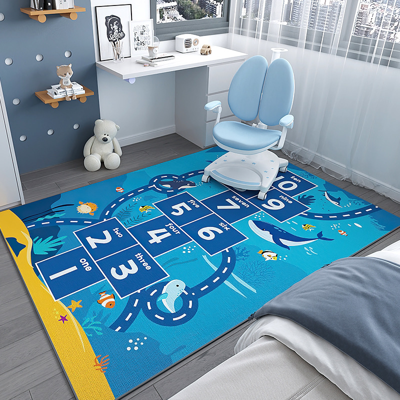 Alfombra infantil silla de computadora estera antideslizante área de lectura escritorio estudio mesa de estudio sala de estar dormitorio colchón junto a la cama image 24