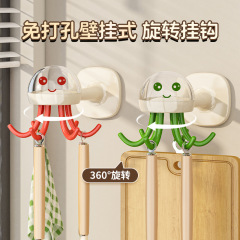 旋转挂钩强力粘胶厨房锅铲置物架粘钩免打孔勺子铲子挂架强力承重