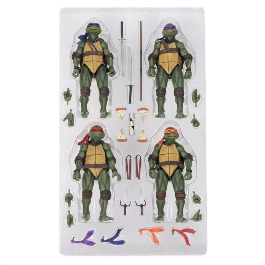 NECA Ниндзя черепашки 1990 года выпуска, лимитированная версия, кукла 7 дюймов, подвижная модель