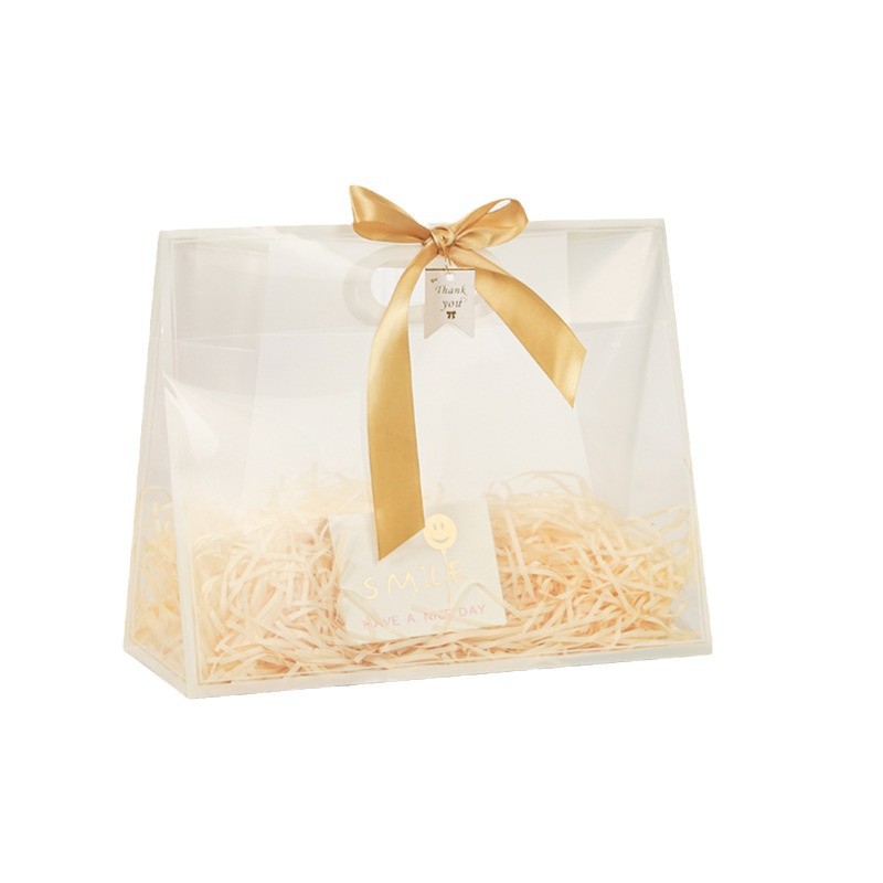 Pp bolso de regalo de mano transparente dama de honor de la boda caja de regalo de la boda caja de dulces bolsa de regalo de PVC