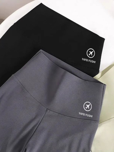 Women's High-Waisted Slimming Abdominal Shaping Firm Buttocks Yoga Barbie Pants Three-Quarter Length Trousers