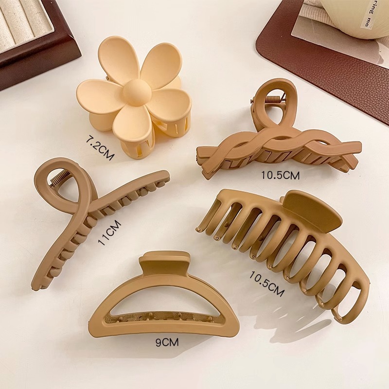 Horquilla de acrílico de las mujeres cuchara trasera updo clip de pelo grande celebridad de Internet elegante tiburón clip tocado simple horquilla