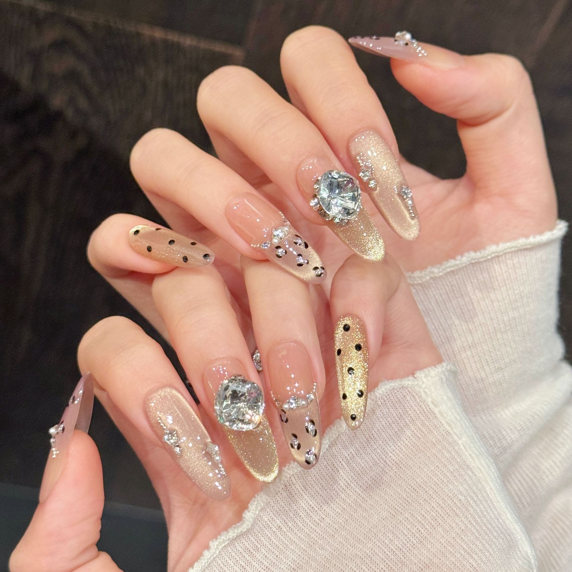 Yihe Original【Colección más vendida】Uñas postizas largas y cortas, puntas de uñas hechas a mano, pegatinas de uñas al por mayor.