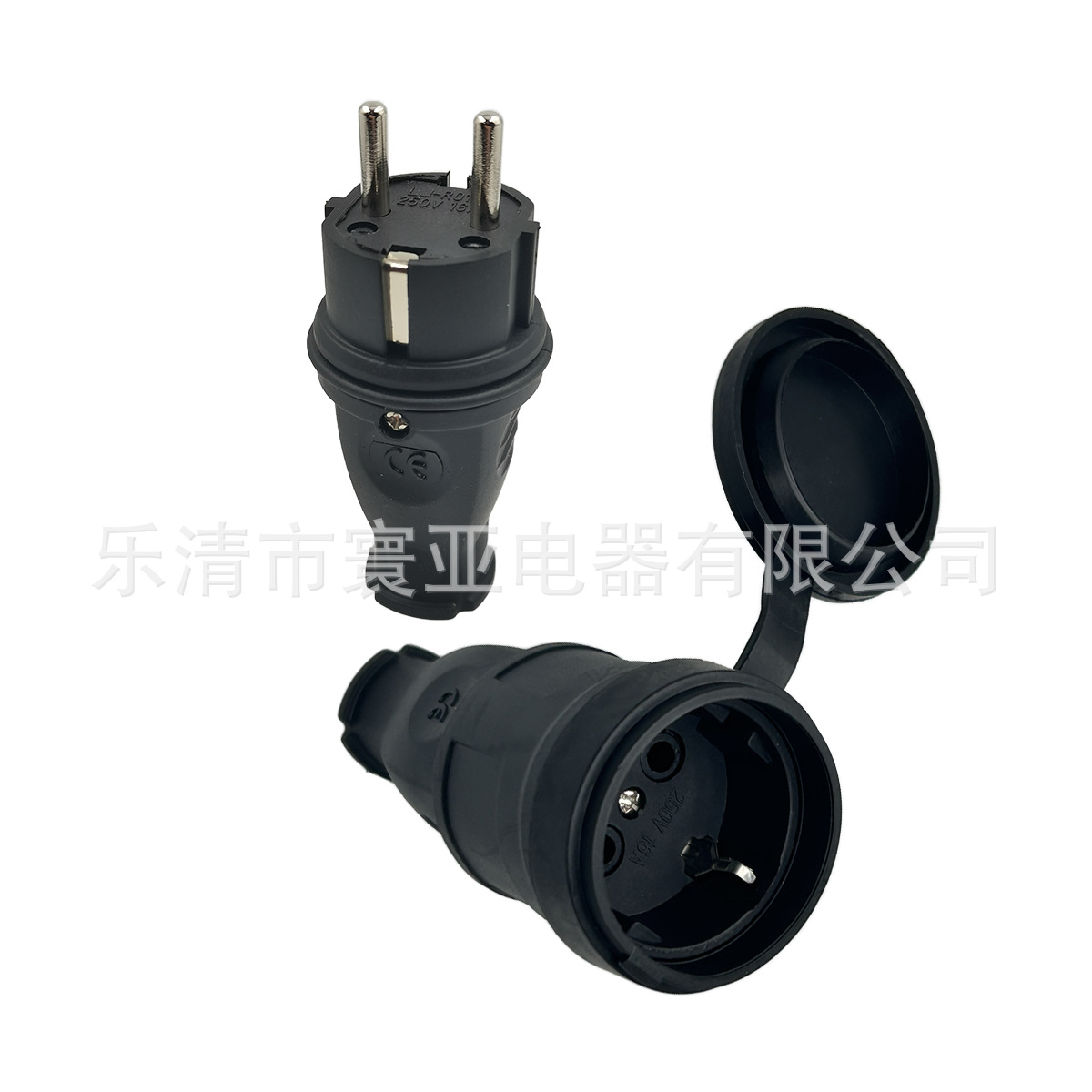 俄式户外耐摔抗寒防水工业插头插座 室外割草机电源公母对接器 防