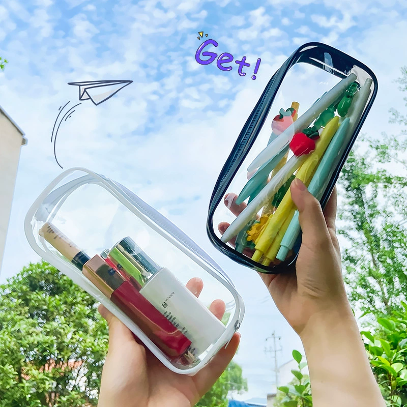 Пенал для младших школьников из ПВХ, брендовая канцелярия, вместительный органайзер, под заказ, популярный в интернете