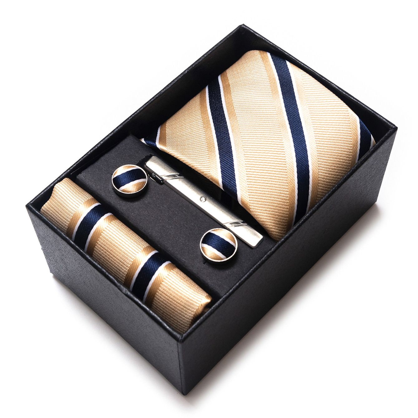 Set de Caja de Regalo con Corbata de Negocios para Hombre de Rayón Jacquard para Boda