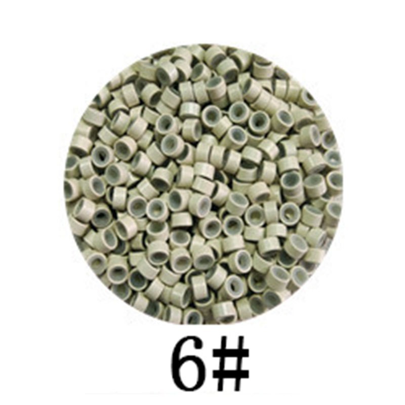 Clips de extensión de cabello sin costuras transfronterizos, anillos de extensión de cabello de silicona acampanados, clips de extensión de cabello con alambre dorado láser, anillos de extensión de cabello sin costuras.