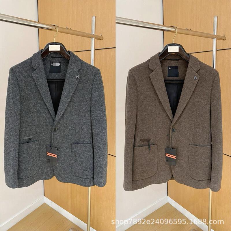 Autumn Z Men's Wool Slim-Fit Suit Casual Business Fashion Single Suit Formal Versatile High-End Suit