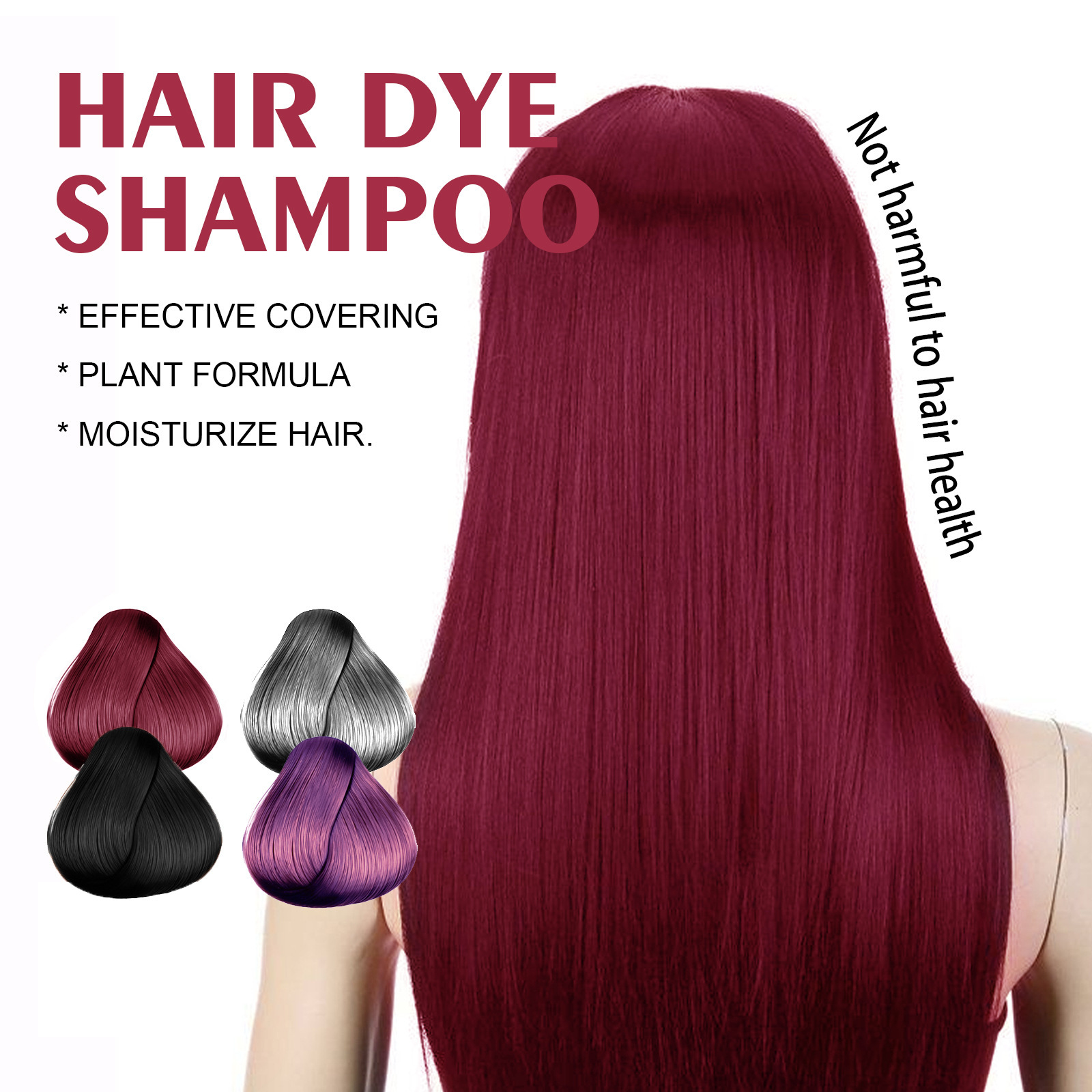 La serie de champús para el cabello EELHOE es suave y no irritante, hidrata el cuero cabelludo y cambia fácilmente de color.