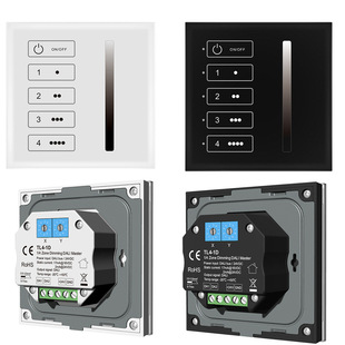 DT6 controller Dali single zone 4 zone master smart touch 86 LED tempered glass panel TL4-1D