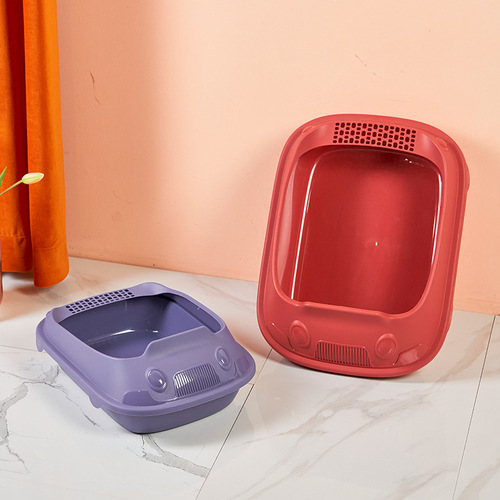 Extra large cat litter box, fully semi-enclosed cat toilet, odor-proof and litter-proof, extra small kitten litter box, cat supplies