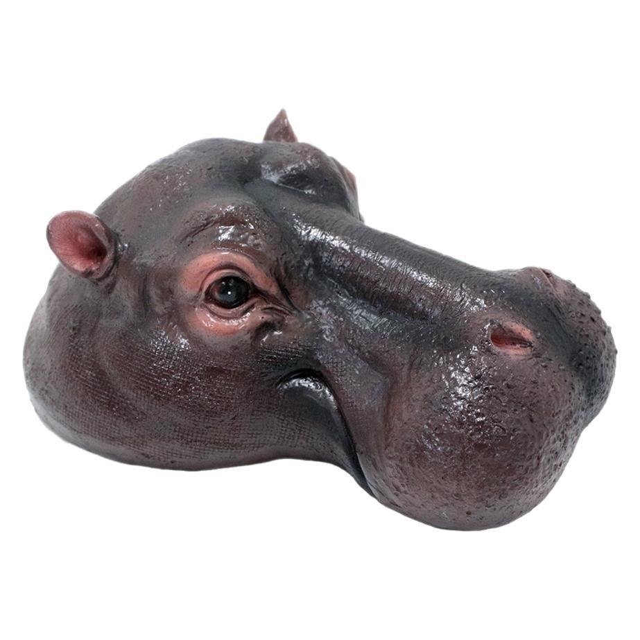 Spring New Product Simulation Hippo Head Floating Water Ornaments Garden Fake Mountain Waterscape Fish Pond Surface Animal Head Decoration 