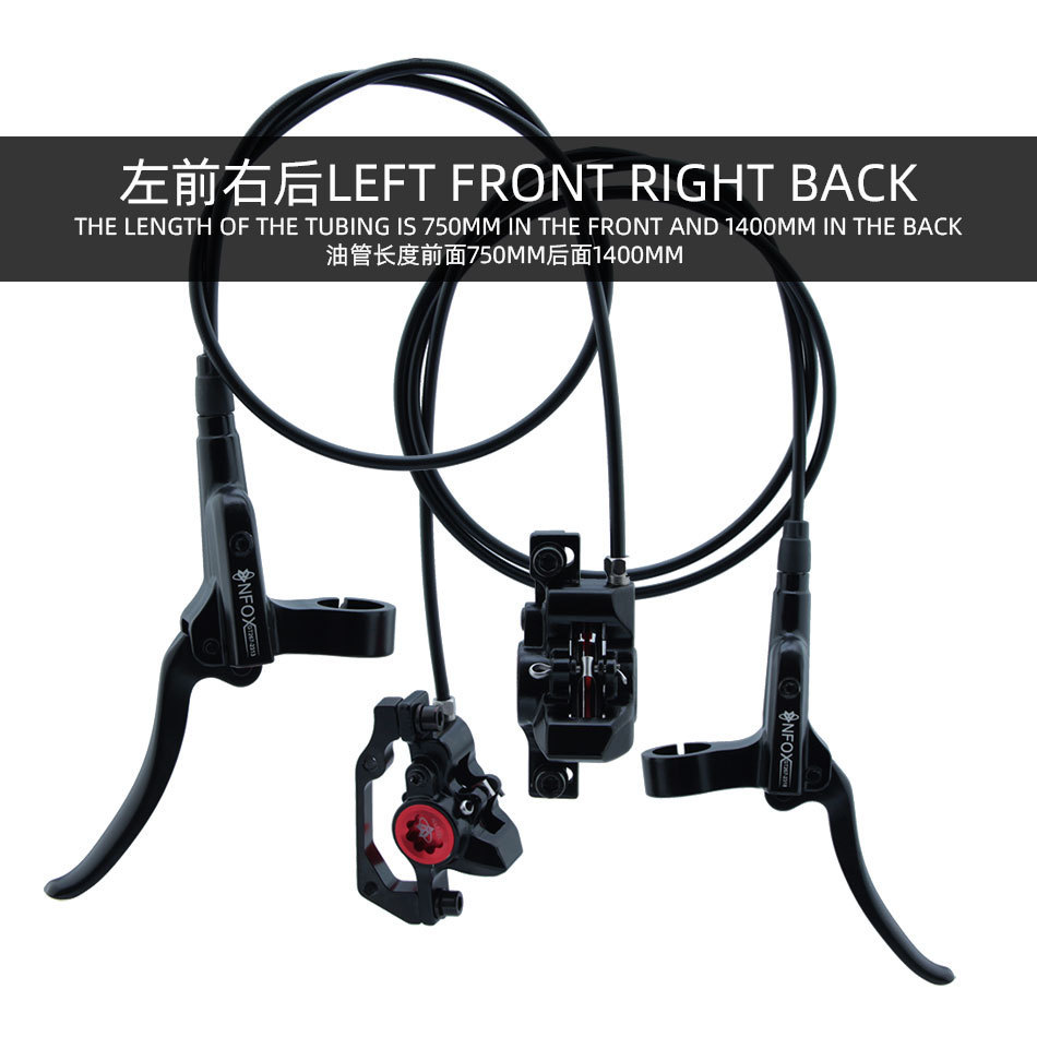 Freno de aceite de bicicleta de montaña NFOX Kit de freno de disco hidráulico freno hidráulico disco de aceite de freno doble delantero y trasero GT268