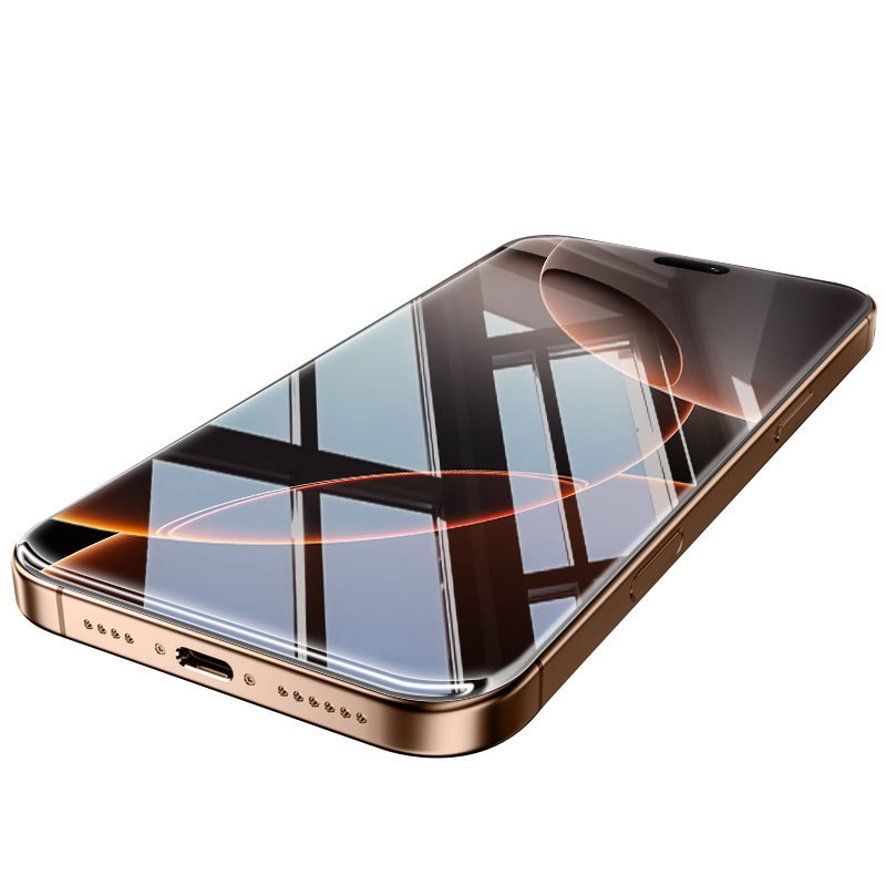 Película Templada Corning 16pm Compatible con Apple 15pro, iPhone13promax, Teléfono Móvil 14, Sin Borde Negro, Película 16pro